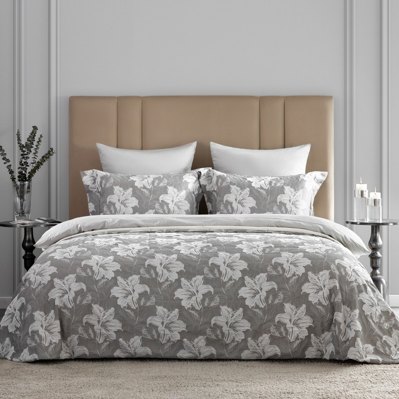 Покрывало Togas Бриали серый 260x260 см и наволочки 50x70 см-2шт. 3 предмета