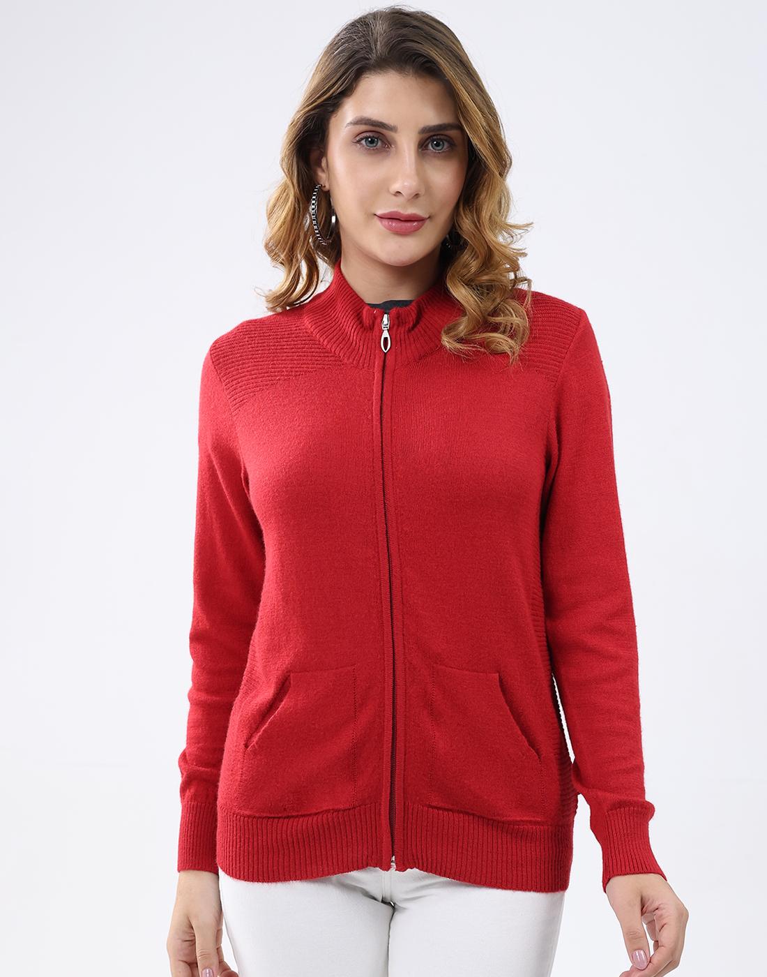 Кардиган женский Монте-Карло стандартного кроя XL красный