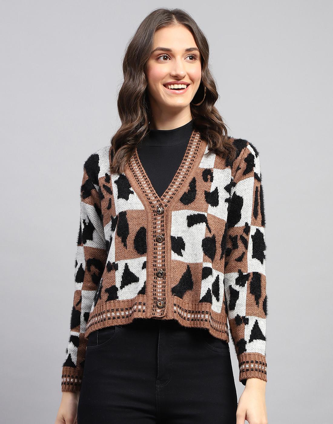 Кардиган женский Монте-Карло стандартного кроя M светло-коричневого