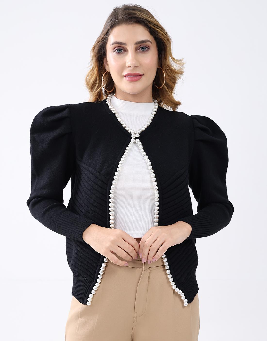 Кардиган женский Монте-Карло стандартного кроя M чёрный