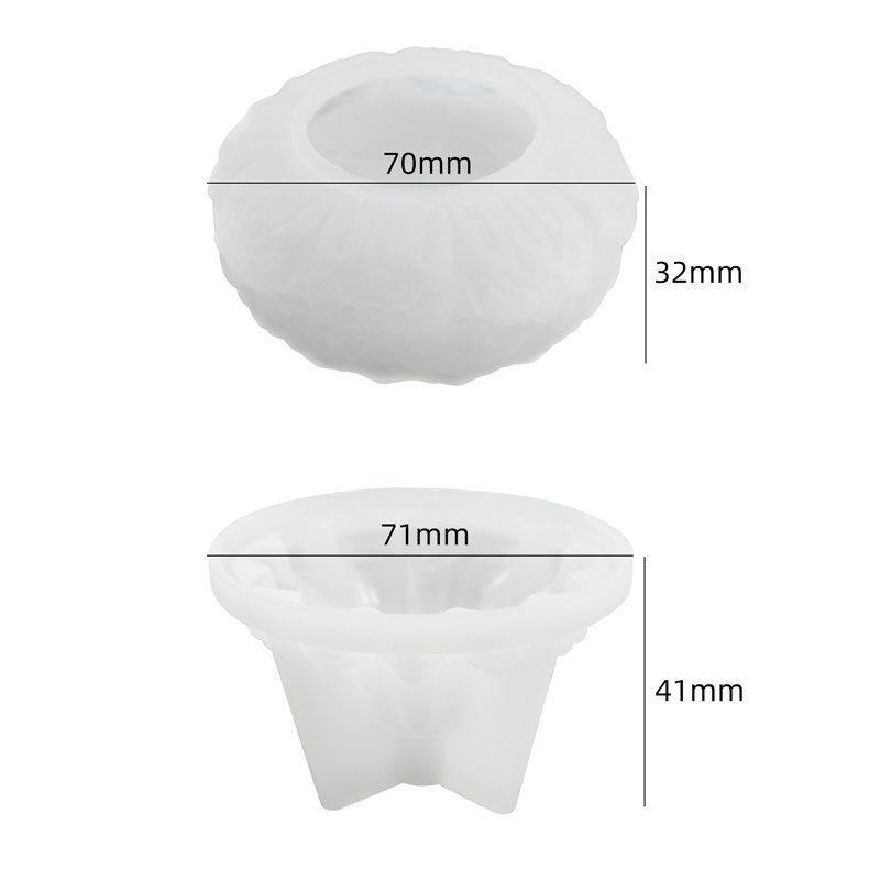 1 набор силиконовых форм в форме цветка для хранения украшений и изготовления изделий из гипса белый